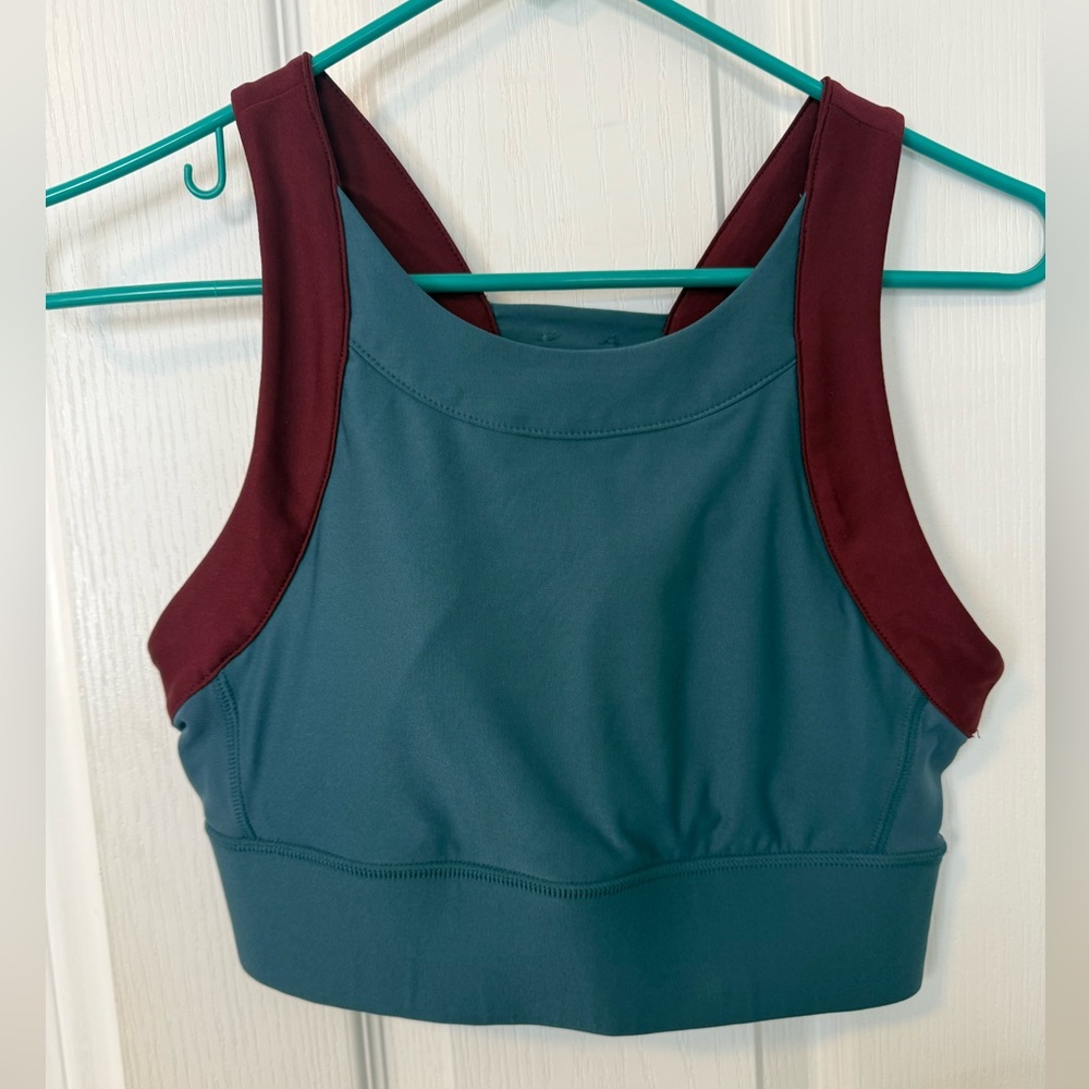 Mondetta Teal and Burgundy Sports Bra